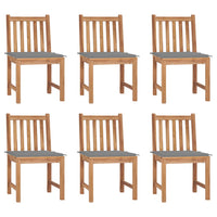 vidaXL Cadeiras de jardim c/ almofadões 2 pcs teca maciça