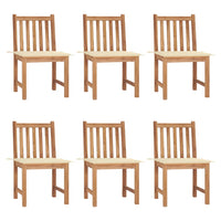 vidaXL Cadeiras de jardim c/ almofadões 2 pcs teca maciça