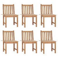 vidaXL Cadeiras de jardim c/ almofadões 2 pcs teca maciça