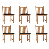 vidaXL Cadeiras de jardim c/ almofadões 2 pcs teca maciça