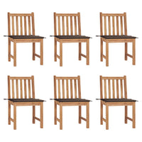 vidaXL Cadeiras de jardim c/ almofadões 2 pcs teca maciça
