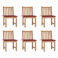 vidaXL Cadeiras de jardim c/ almofadões 2 pcs teca maciça