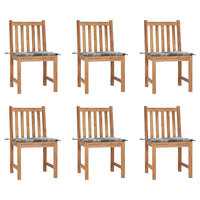 vidaXL Cadeiras de jardim c/ almofadões 2 pcs teca maciça