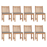 vidaXL Cadeiras de jardim c/ almofadões 2 pcs teca maciça