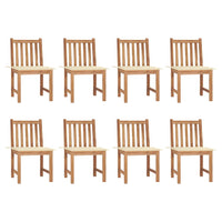 vidaXL Cadeiras de jardim c/ almofadões 2 pcs teca maciça
