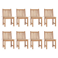 vidaXL Cadeiras de jardim c/ almofadões 2 pcs teca maciça