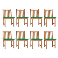vidaXL Cadeiras de jardim c/ almofadões 2 pcs teca maciça