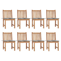 vidaXL Cadeiras de jardim c/ almofadões 2 pcs teca maciça