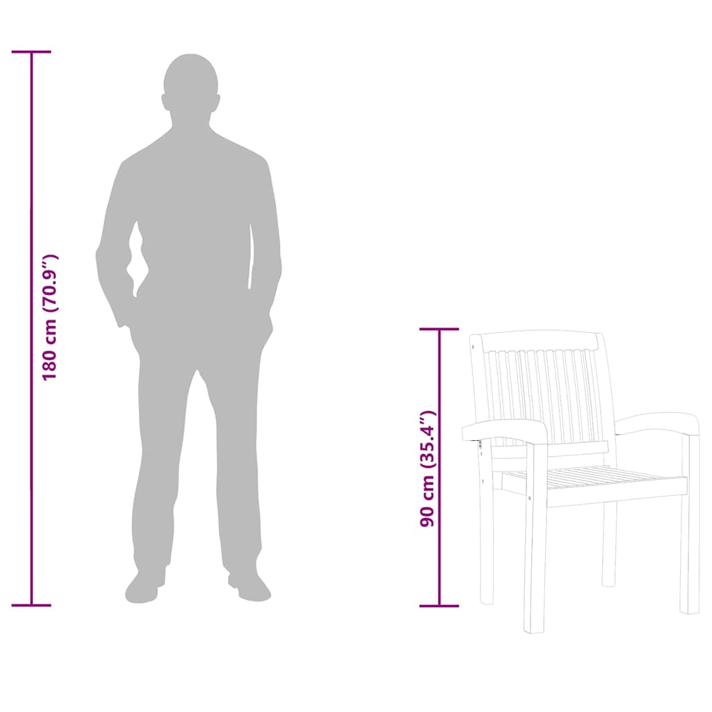 vidaXL 5 pcs conjunto de jantar para jardim madeira de teca maciça