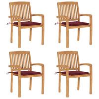 vidaXL Cadeiras de jardim c/ almofadões antracite 2 pcs teca maciça