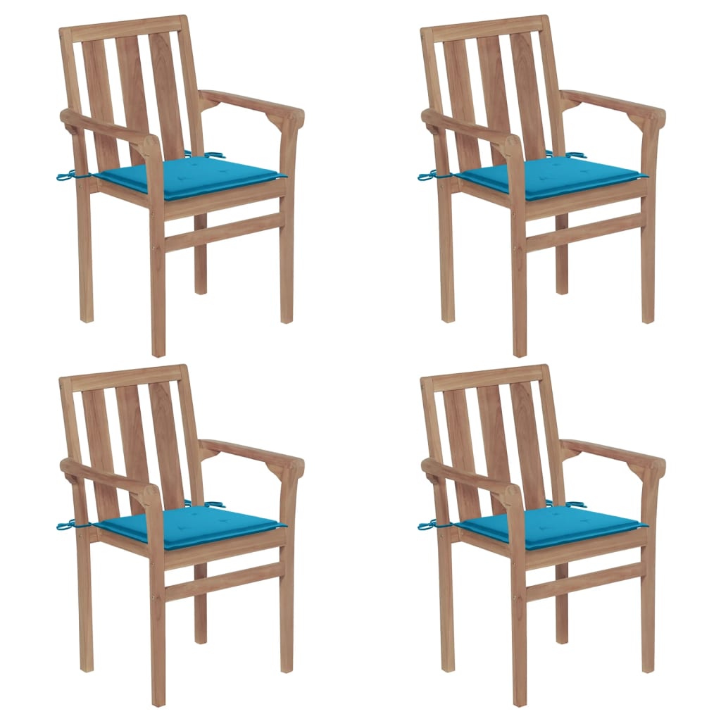 vidaXL Cadeiras de jardim c/ almofadões antracite 2 pcs teca maciça