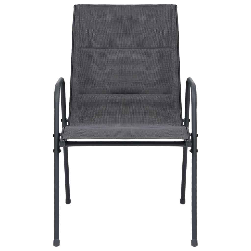 vidaXL 11 pcs conjunto de jantar para exterior aço