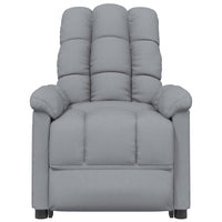 vidaXL Poltrona de massagens elétrica tecido cinzento-claro