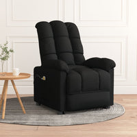 vidaXL Poltrona de massagens elétrica tecido cinzento-claro