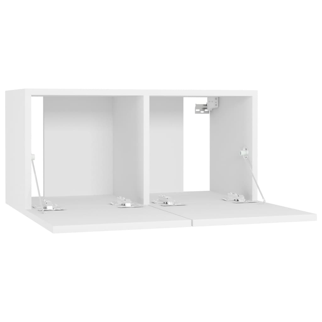 vidaXL Móveis de TV 4 pcs 60x30x30 cm contraplacado branco