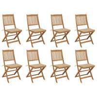 vidaXL Cadeiras de jardim dobráveis c/ almofadões 2 pcs acácia maciça