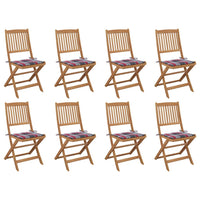 vidaXL Cadeiras de jardim dobráveis c/ almofadões 2 pcs acácia maciça