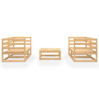 vidaXL 5 pcs conjunto lounge de jardim pinho maciço