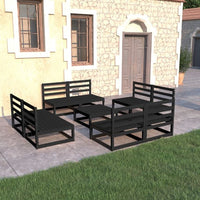 vidaXL 9 pcs conjunto lounge de jardim pinho maciço