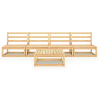 vidaXL 5 pcs conjunto lounge de jardim pinho maciço