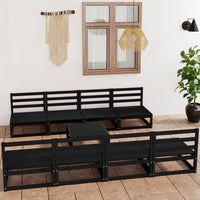 vidaXL 9 pcs conjunto lounge de jardim pinho maciço