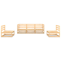 vidaXL 5 pcs conjunto lounge de jardim pinho maciço