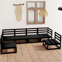vidaXL 6 pcs conjunto lounge de jardim pinho maciço cinzento