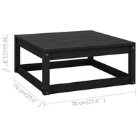 vidaXL 9 pcs conjunto lounge de jardim pinho maciço preto
