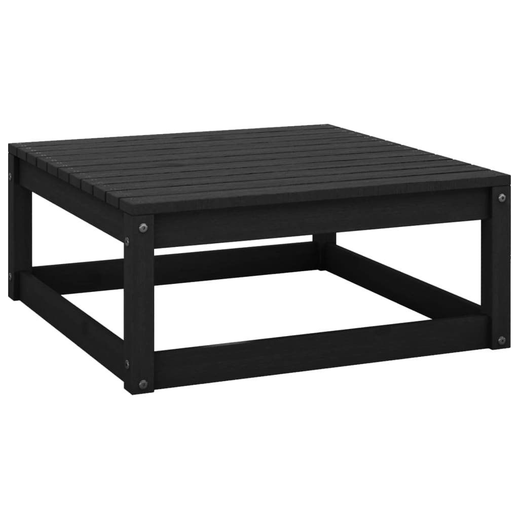 vidaXL 9 pcs conjunto lounge de jardim pinho maciço preto