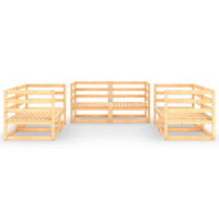 vidaXL 6 pcs conjunto lounge de jardim pinho maciço
