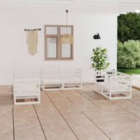vidaXL 6 pcs conjunto lounge de jardim pinho maciço
