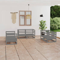 vidaXL 6 pcs conjunto lounge de jardim pinho maciço