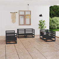 vidaXL 6 pcs conjunto lounge de jardim pinho maciço