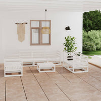 vidaXL 8 pcs conjunto lounge de jardim pinho maciço