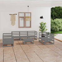 vidaXL 8 pcs conjunto lounge de jardim pinho maciço