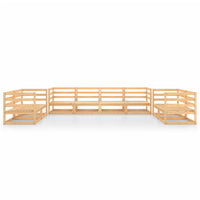 vidaXL 8 pcs conjunto lounge de jardim pinho maciço