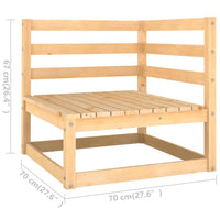 vidaXL 8 pcs conjunto lounge de jardim pinho maciço