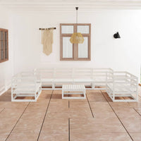 vidaXL 9 pcs conjunto lounge de jardim pinho maciço