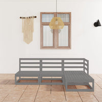 vidaXL 4 pcs conjunto lounge de jardim pinho maciço