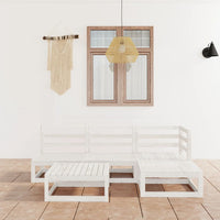 vidaXL 5 pcs conjunto lounge de jardim pinho maciço