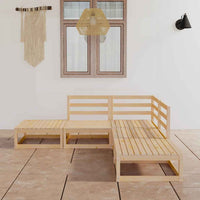 vidaXL 5 pcs conjunto lounge de jardim pinho maciço