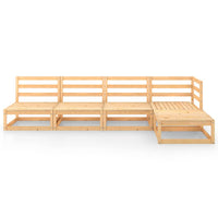 vidaXL 5 pcs conjunto lounge de jardim pinho maciço