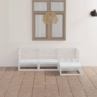 vidaXL 4 pcs conjunto lounge de jardim pinho maciço