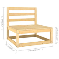 vidaXL 5 pcs conjunto lounge de jardim pinho maciço