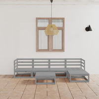 vidaXL 6 pcs conjunto lounge de jardim pinho maciço