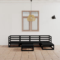 vidaXL 6 pcs conjunto lounge de jardim pinho maciço