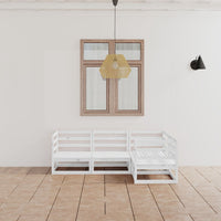 vidaXL 4 pcs conjunto lounge de jardim pinho maciço