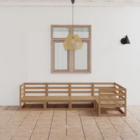 vidaXL 5 pcs conjunto lounge de jardim pinho maciço branco