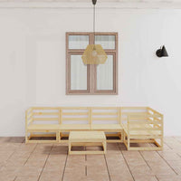 vidaXL 6 pcs conjunto lounge de jardim pinho maciço