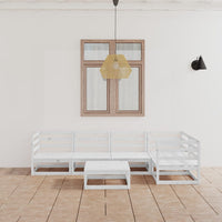 vidaXL 6 pcs conjunto lounge de jardim pinho maciço